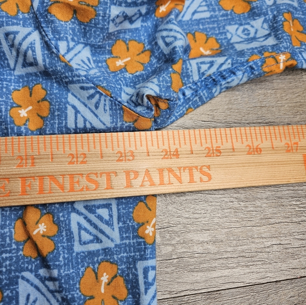 Reyn Spooner X Joe Kealoha's Vintage Hawaiian Button Down Men's Medium Blue - Picture 9 of 11